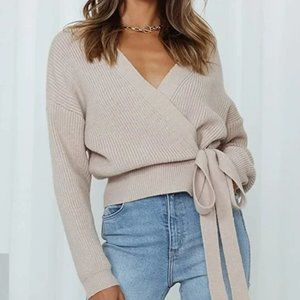 Boutique Small Sweater Grey Knit